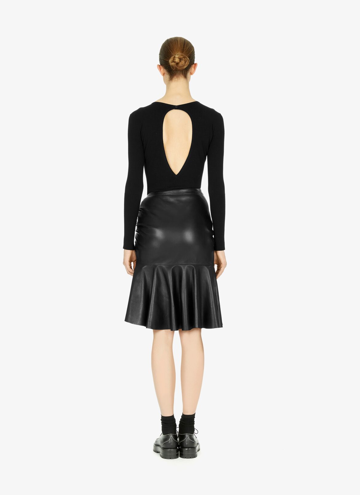 Alaïa Edition Winter 1983 plongé lambskin skirt ALAÏA BLACK ALAÏA EDITION WINTER 1983 PLONGÉ LAMBSKIN SKIRT